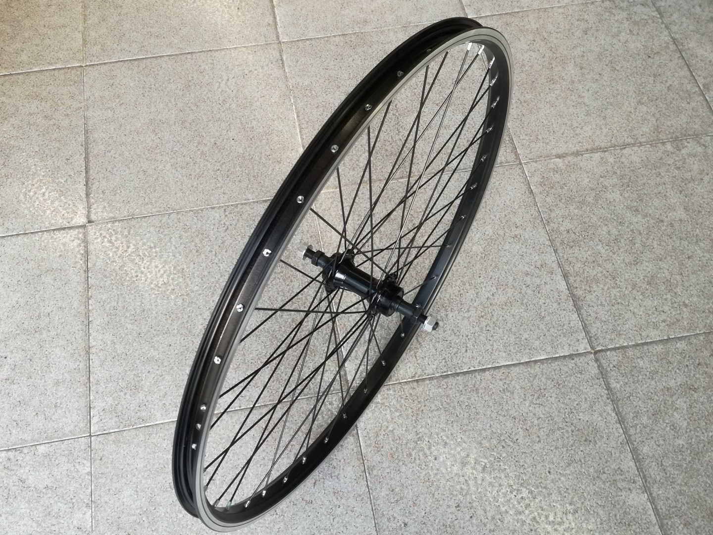 Ruota Posteriore MTB 29 Nero Cerchio  Alluminio a Filetto 6  7 8 Vel  Bicicletta 